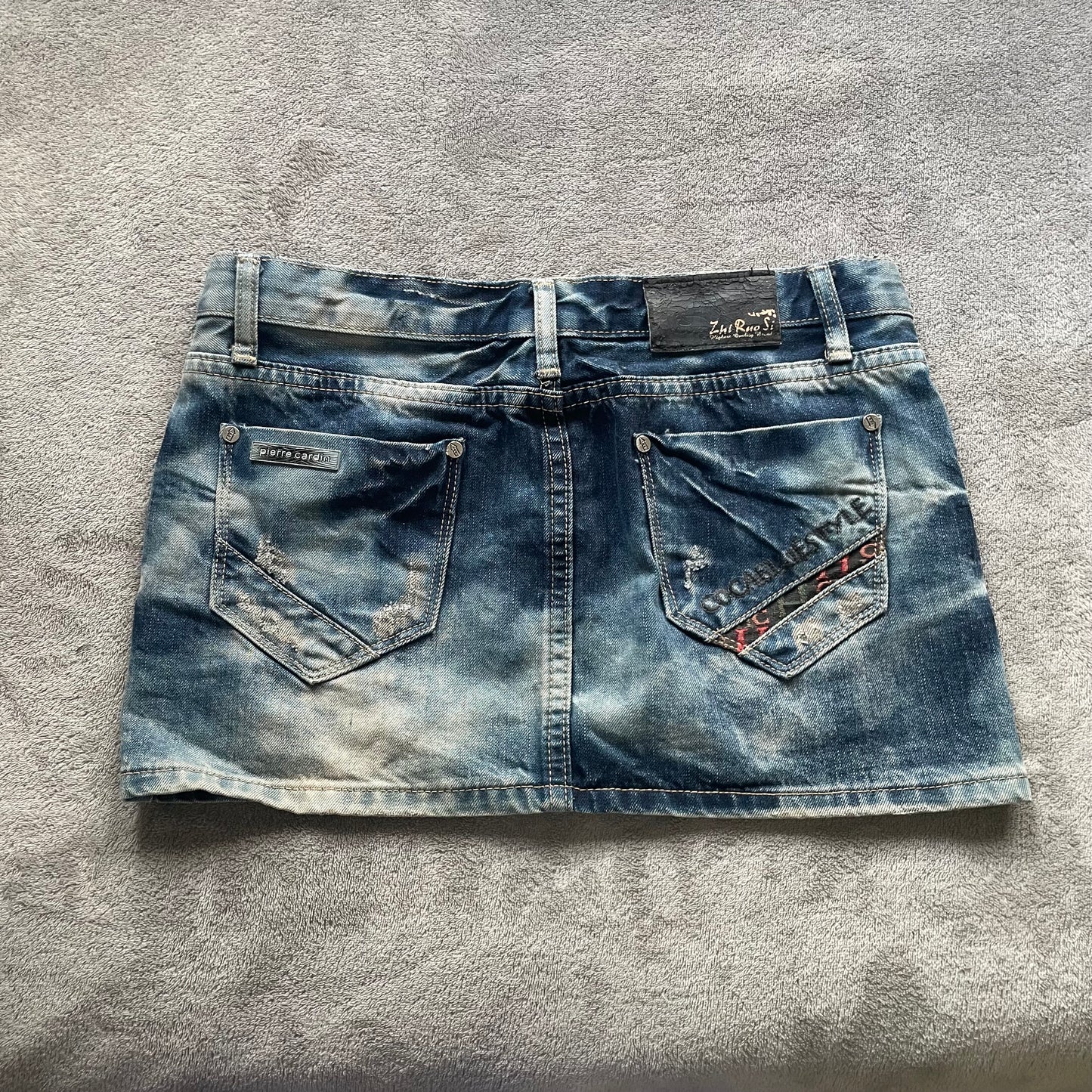 Pierre Cardin denim mini skirt