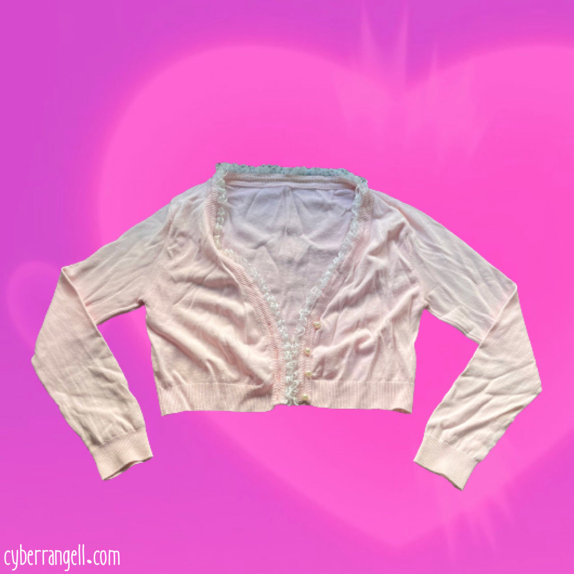 Pink frill cardigan