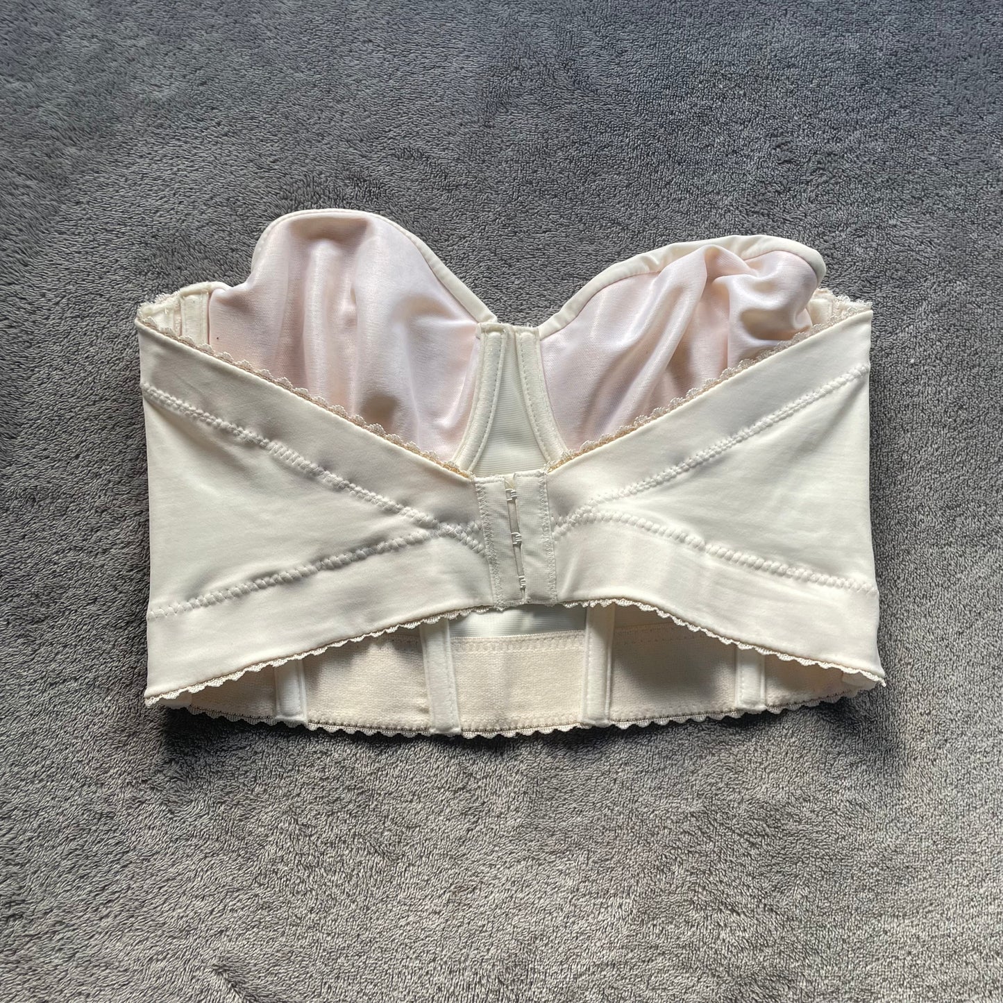 Beige strapless corset