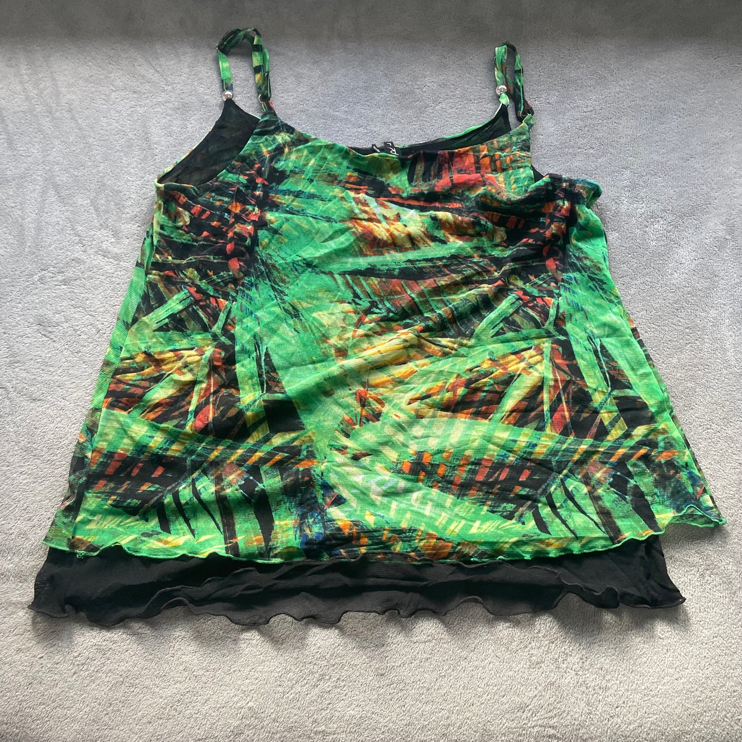 Green mesh tank top