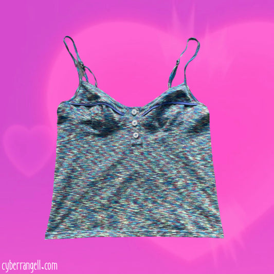 Blue multicoloured tank top