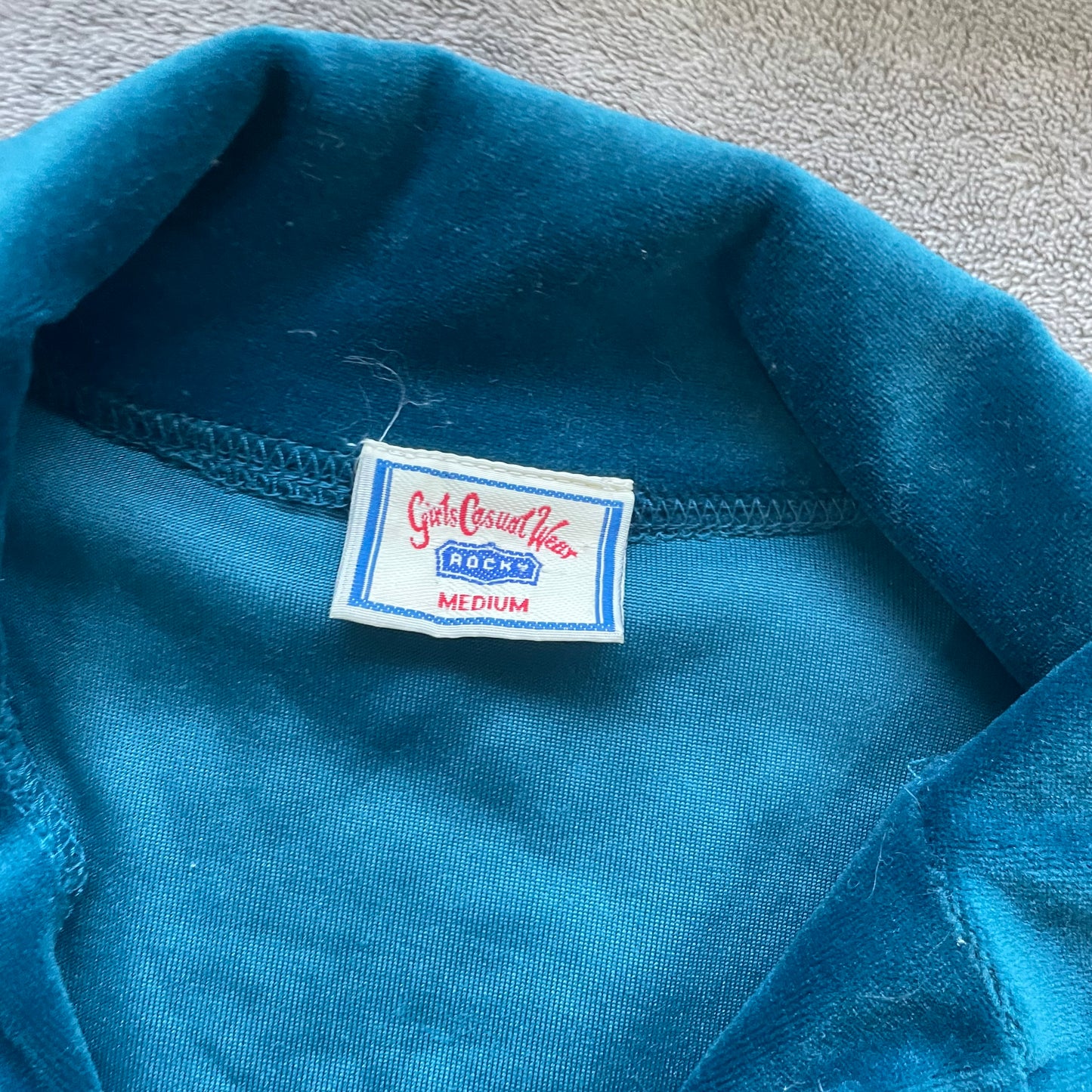 Blue velour jumper