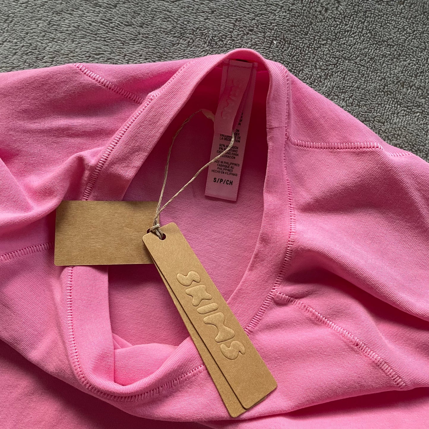 Skims new vintage crop tee in bubblegum