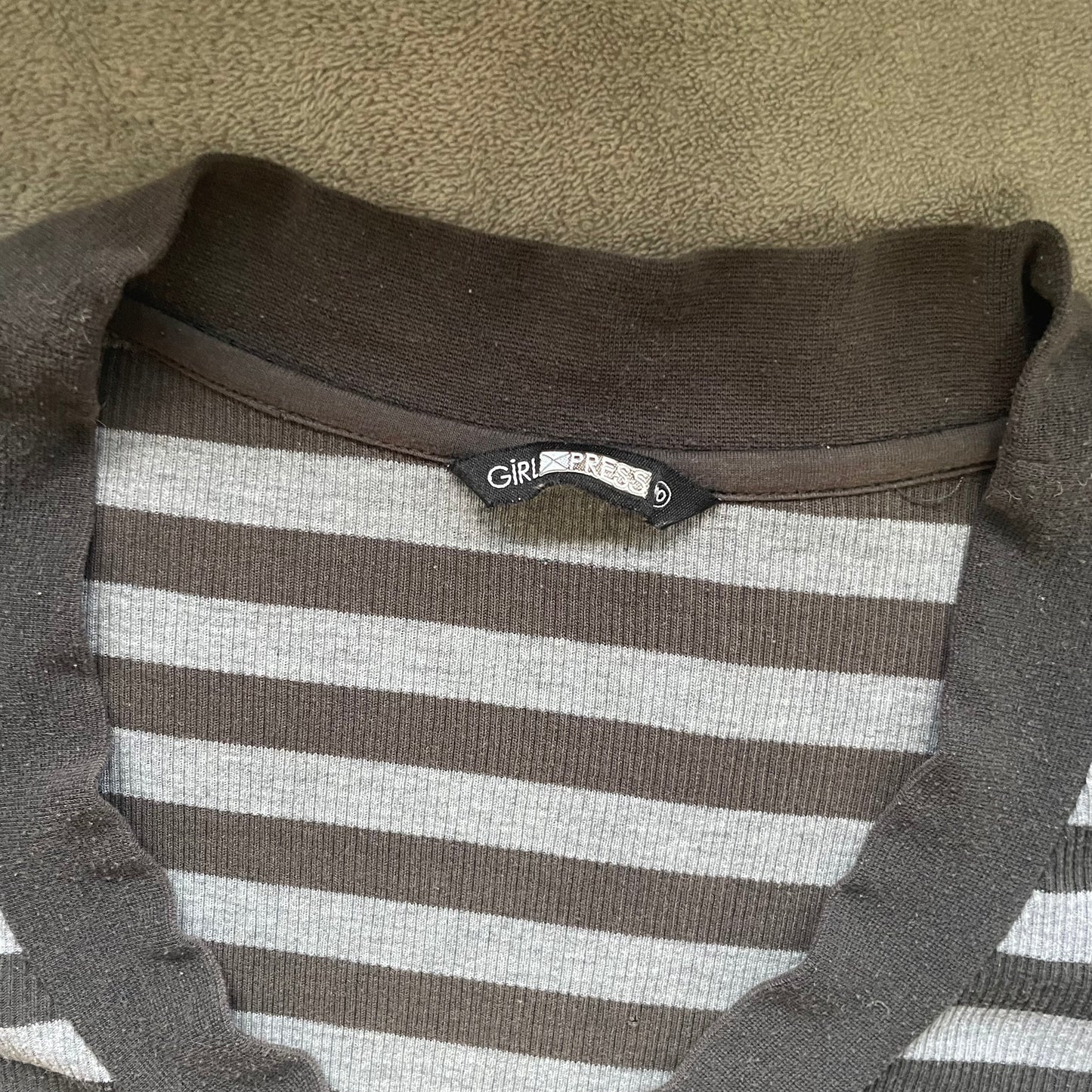 Striped long sleeve top