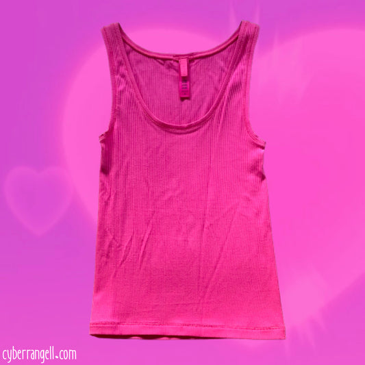 Skims soft lounge tank hot pink