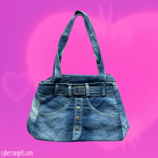 Denim mini bag