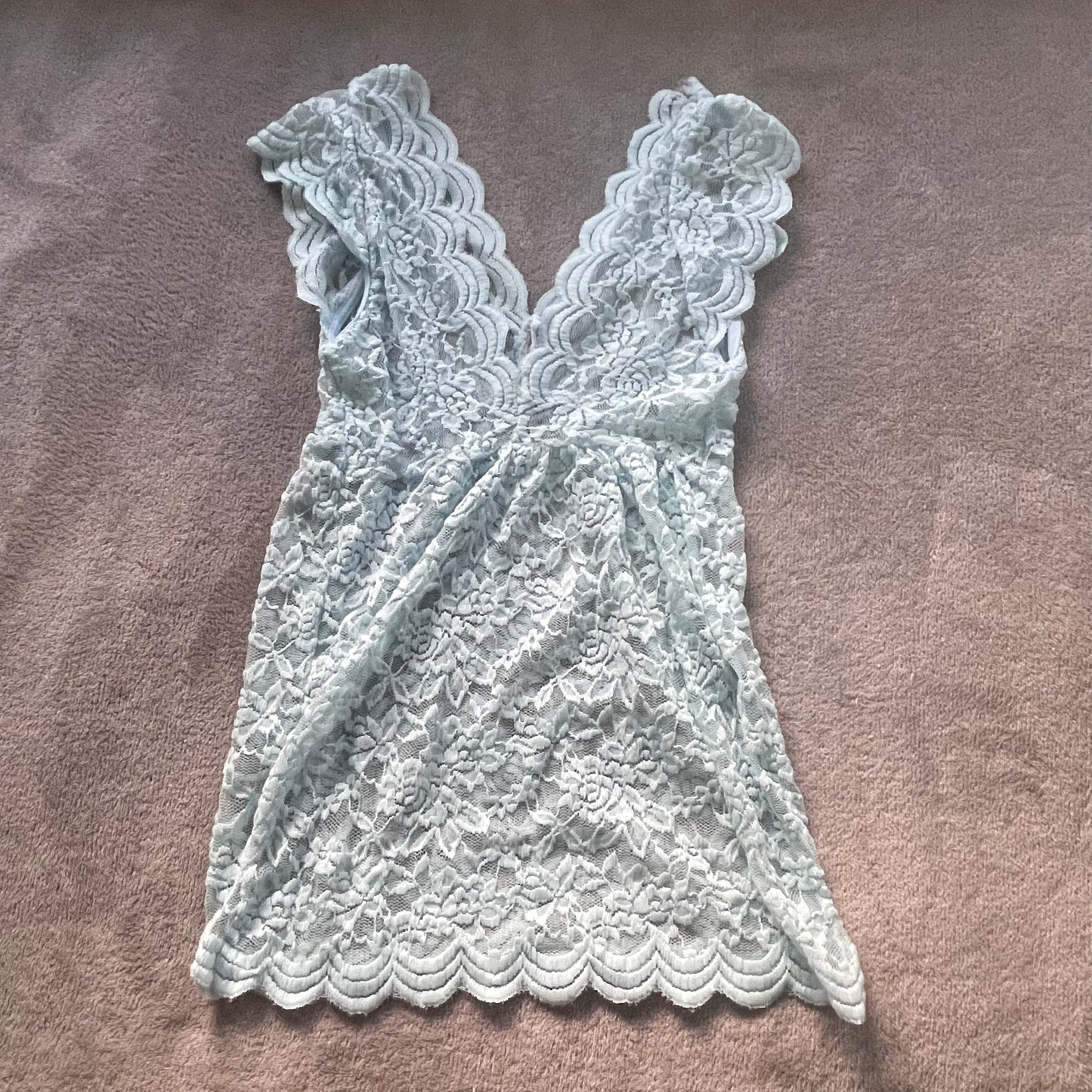 Sheer lace tank top