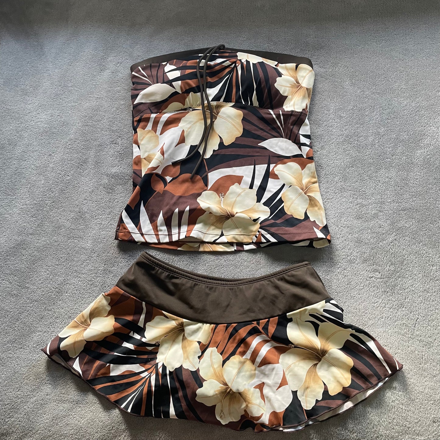 Hawaiian print bather set