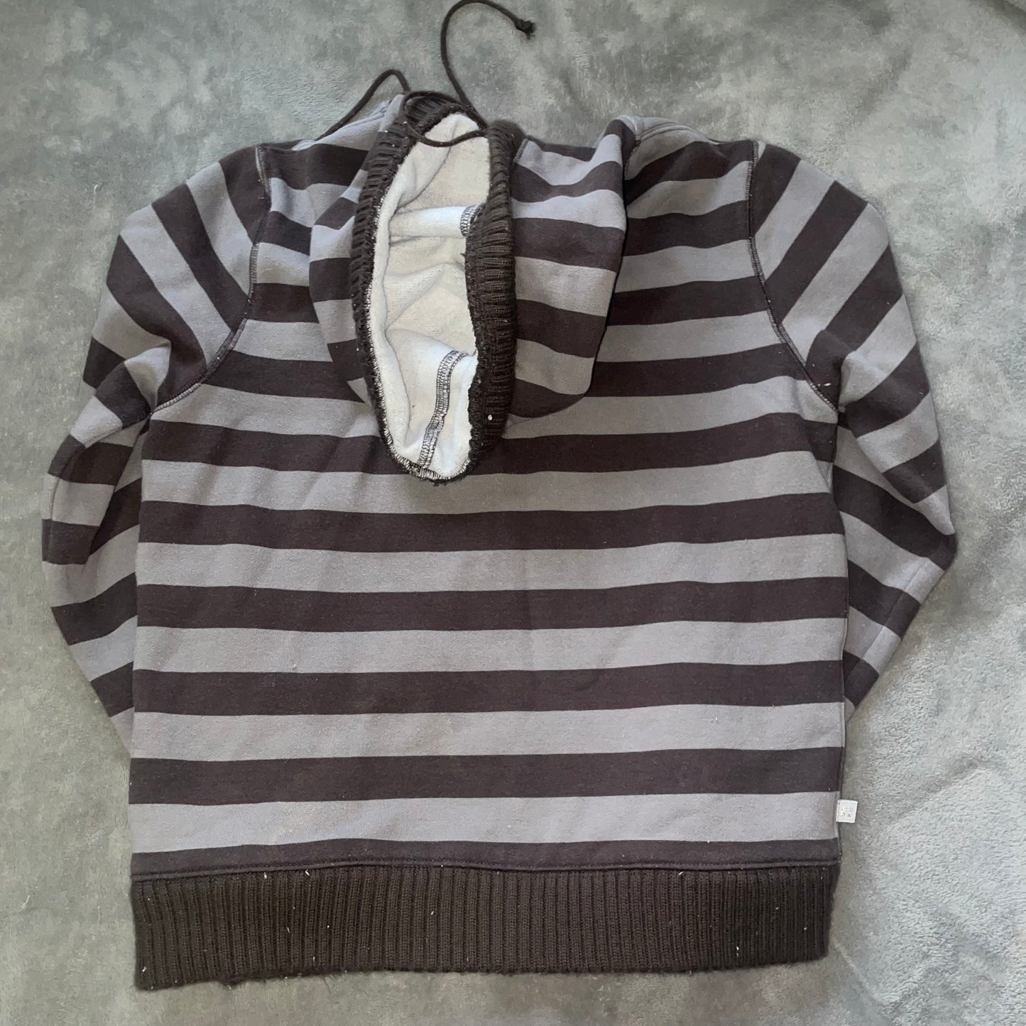 Russel striped zip up hoodie jumper