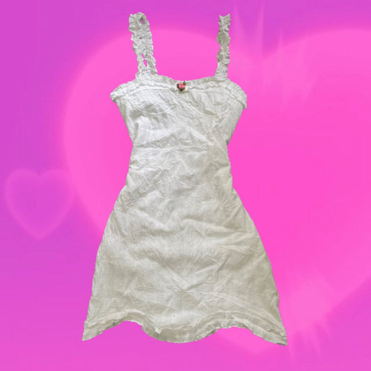 White cute little mini dress