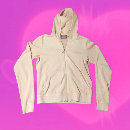 Juicy Couture pale pink zip up hoodie jumper