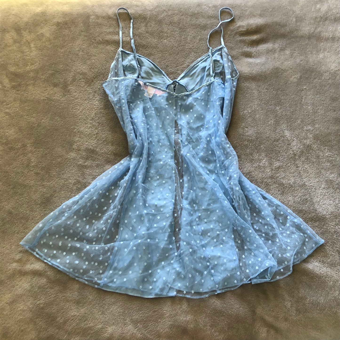 Victoria’s Secret satin and mesh slip dress