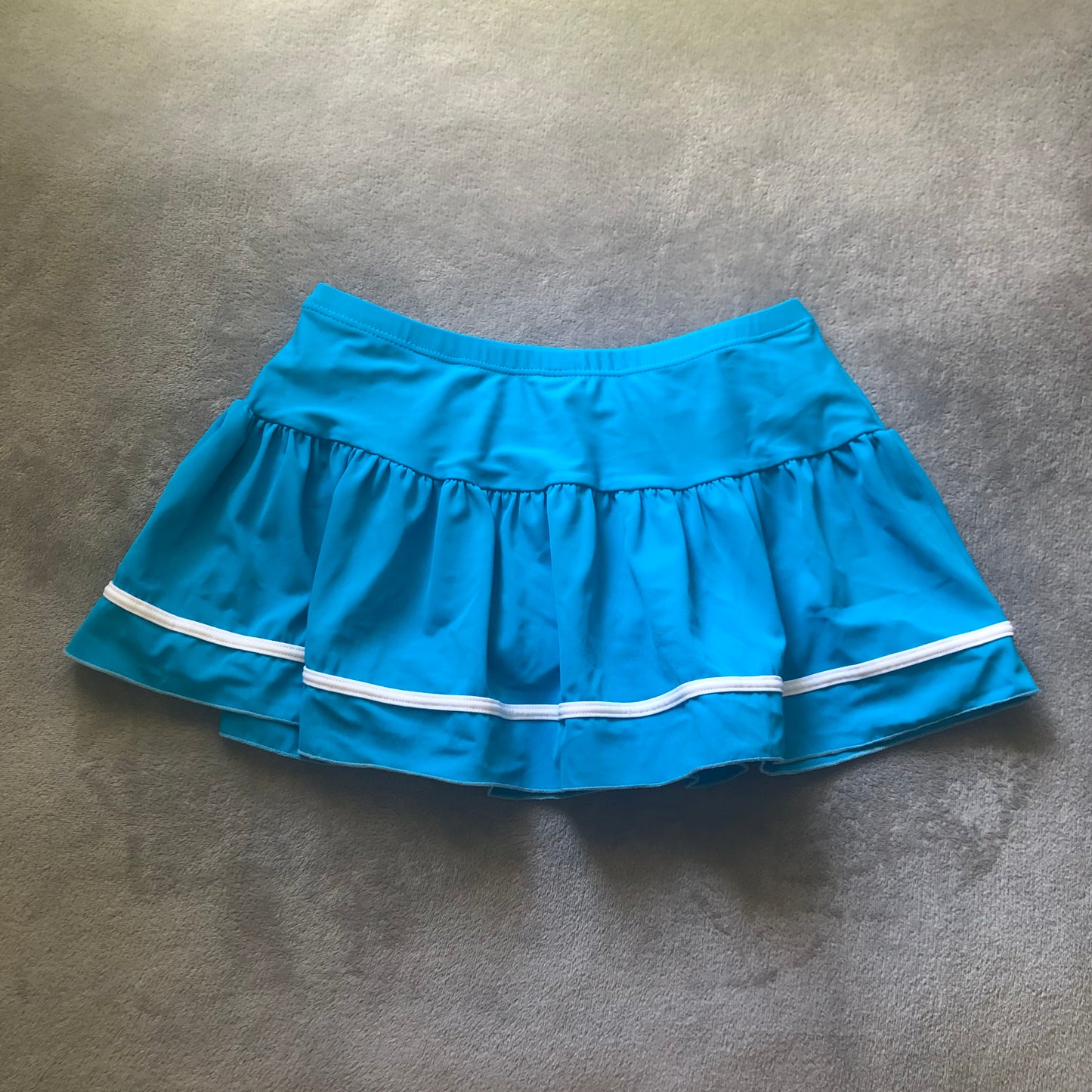 Blue and White bather material mini skirt