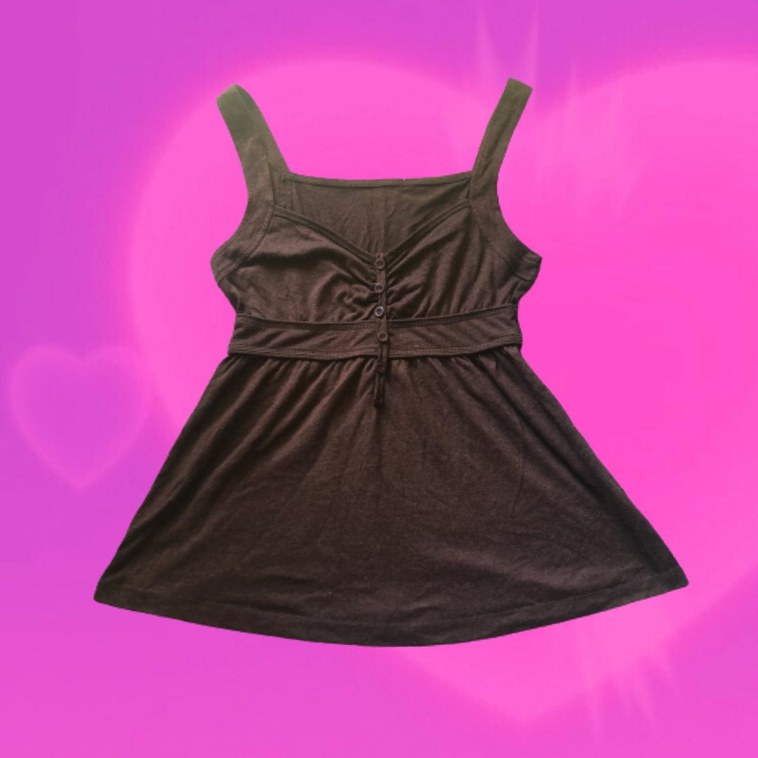 Brown babydoll cami top