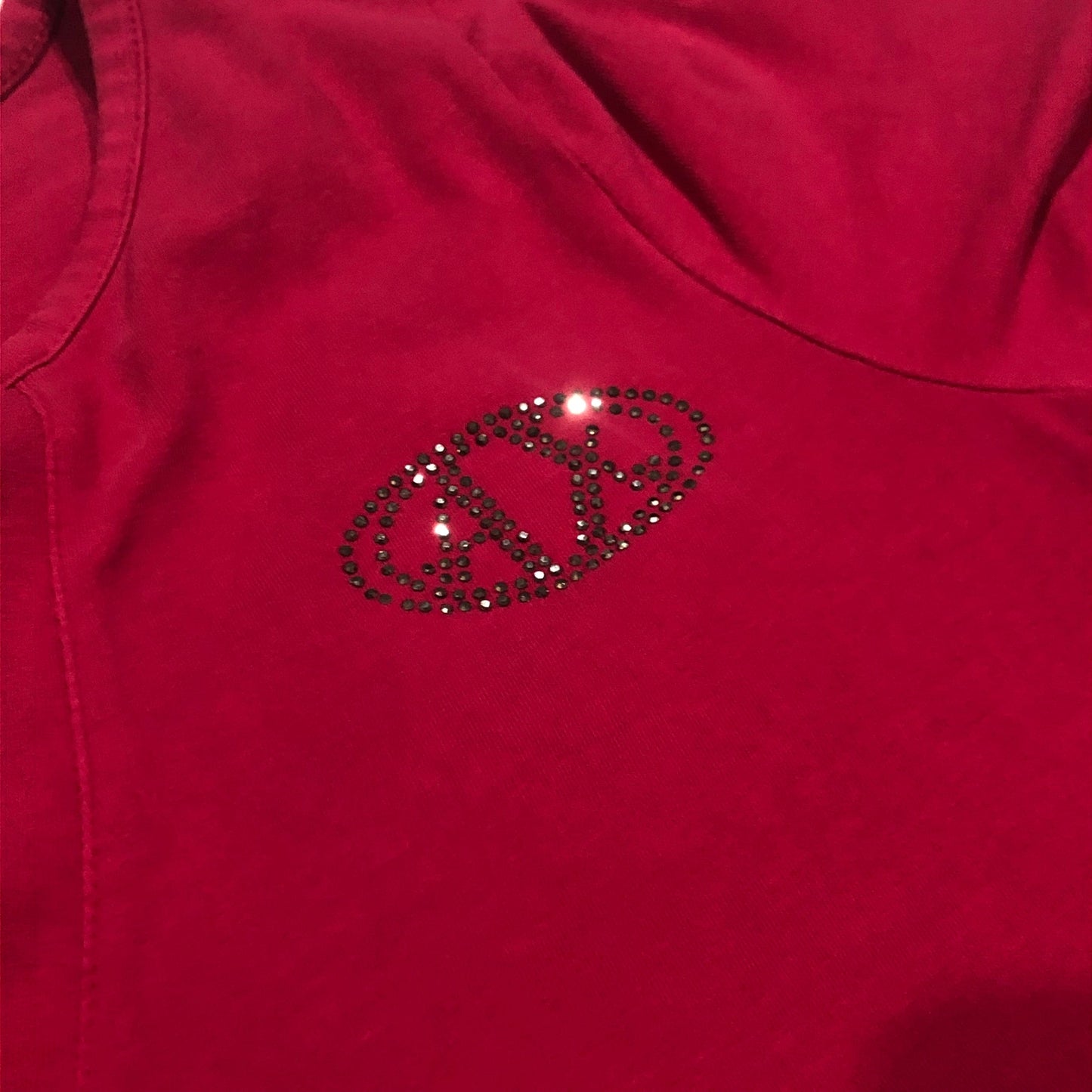 Armani Exchange tee with rhinestone logo