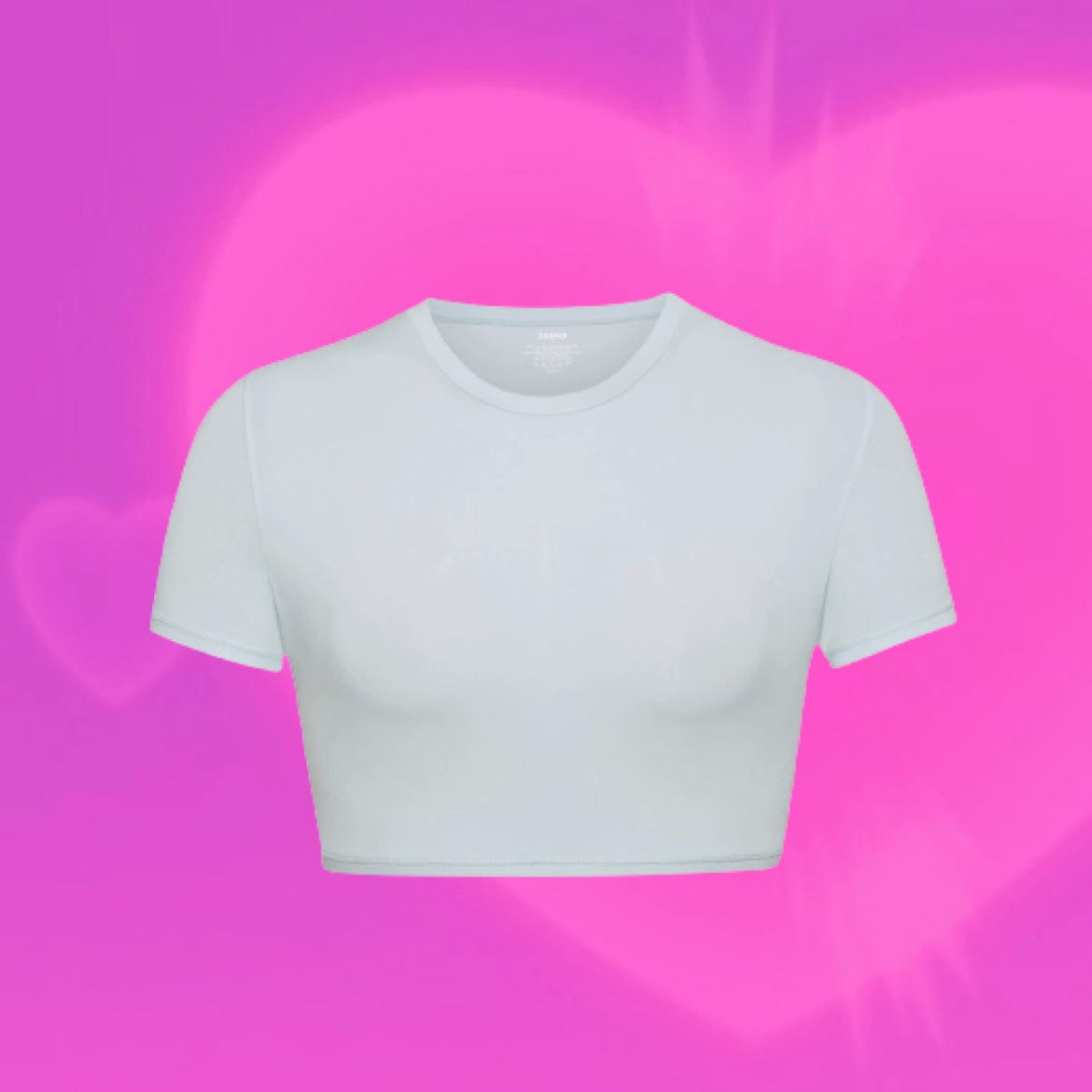 SKIMS super cropped tee in Sky