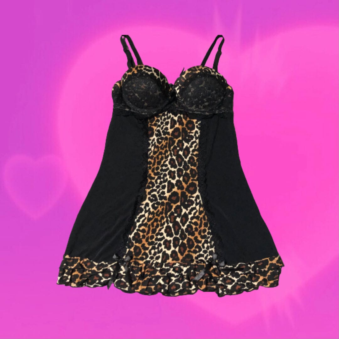 Leopard print corset