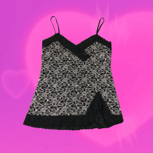 Lace patterned cami top