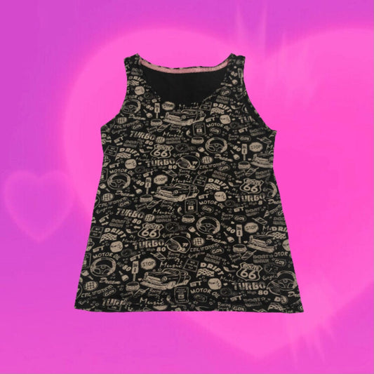 Graphic patterned tank top