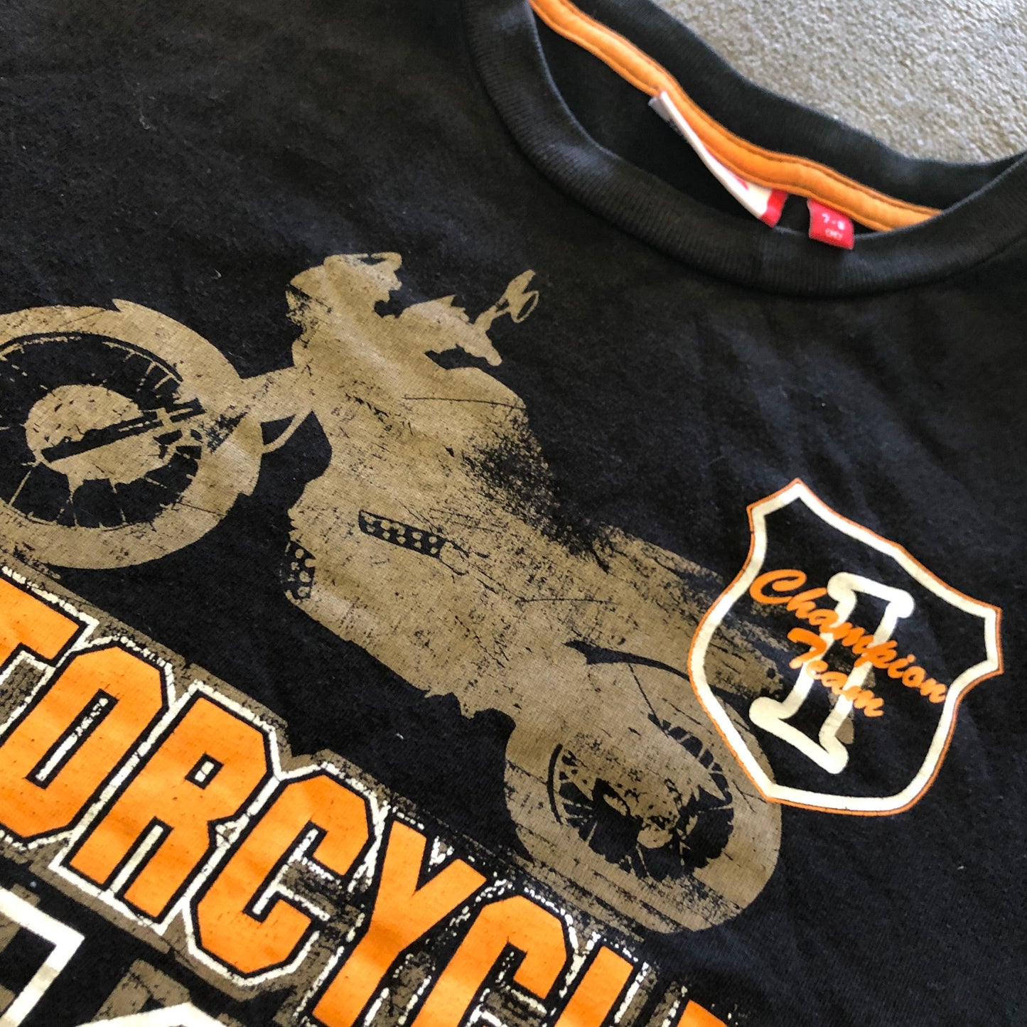 Motorcycle graphic baby tee