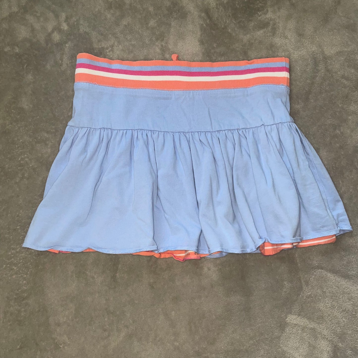 Reversible colourful mini skirt