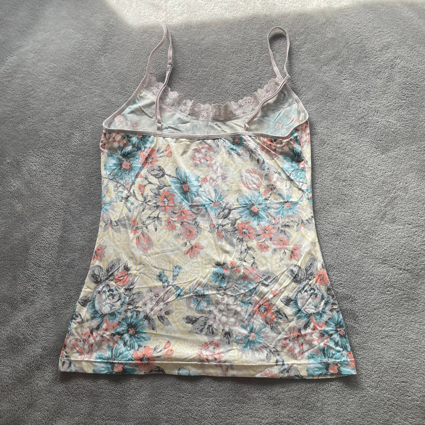 Floral lace cami top