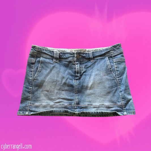 Denim mini skirt