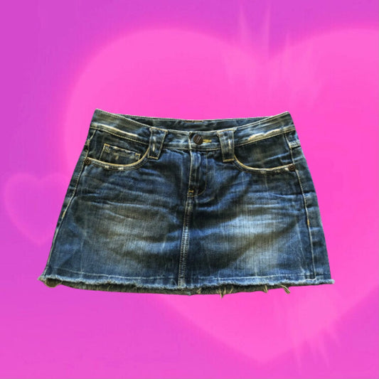 Denim mini skirt