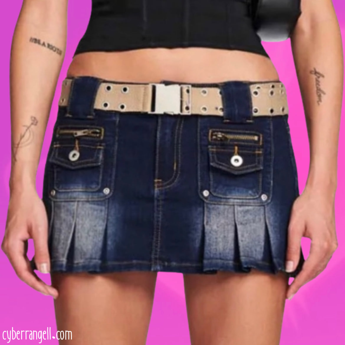 Iamgia denim mini skirt with belt