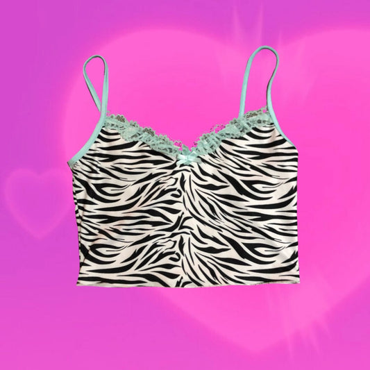 Zebra stripe cami top