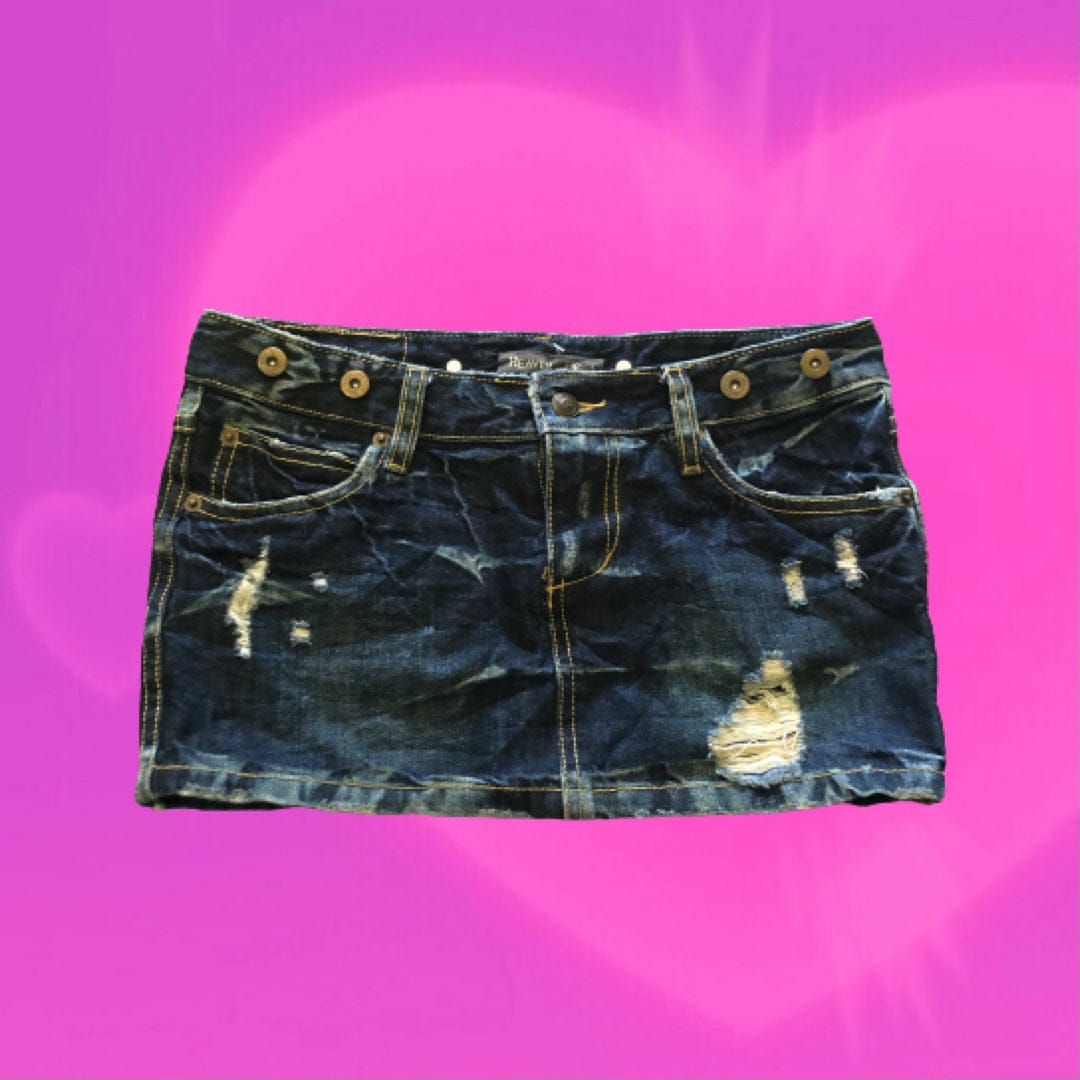 HEAVEN and Earth denim mini skirt