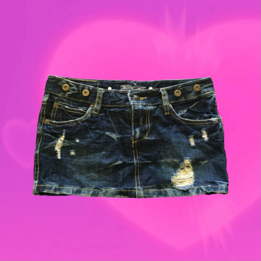 HEAVEN and Earth denim mini skirt