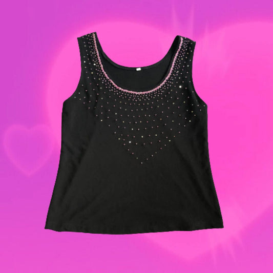 Black beaded cami top