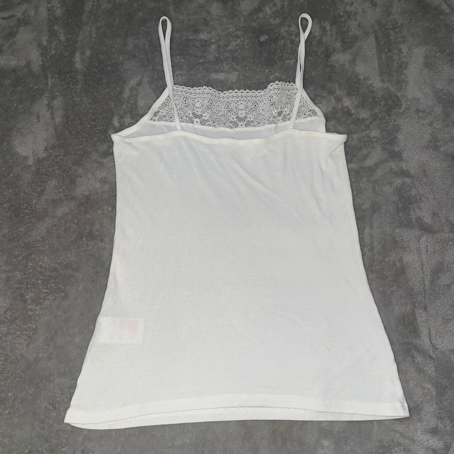 White lace cami top