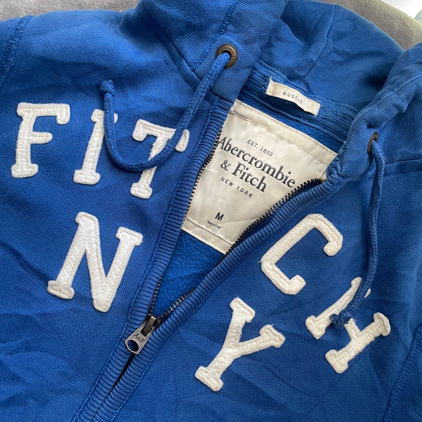 Abercrombie and Fitch graphic zip up hoodie jumper