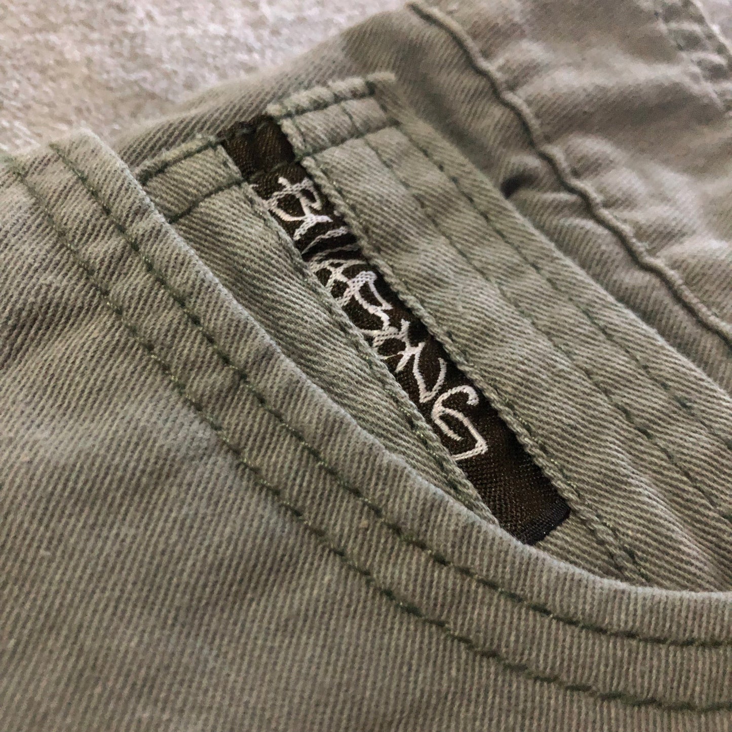 Billabong khaki denim mini skirt