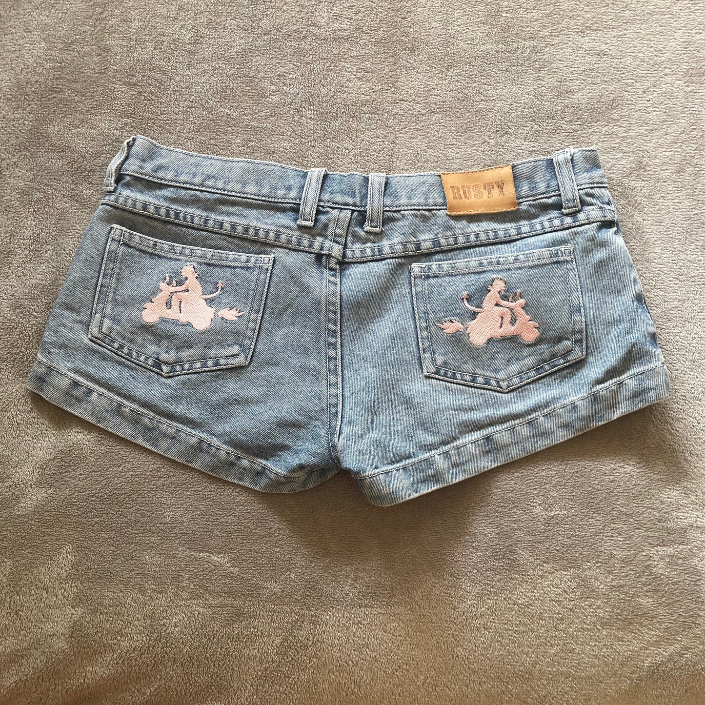 Rusty denim shorts