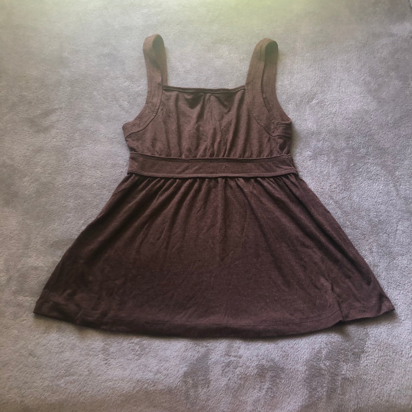 Brown babydoll cami top