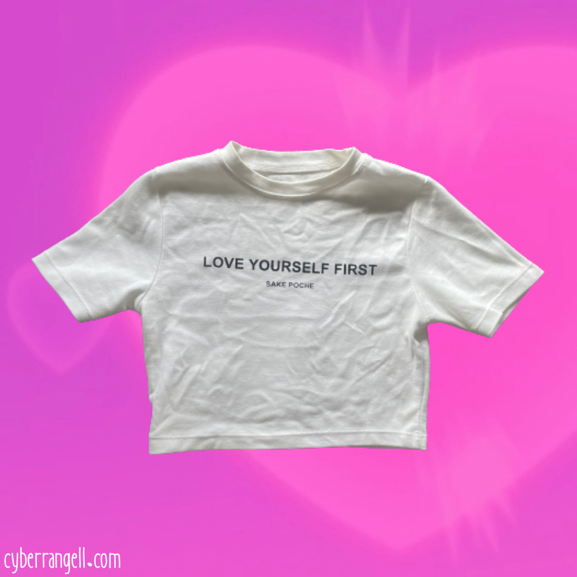 Love yourself first slogan baby tee