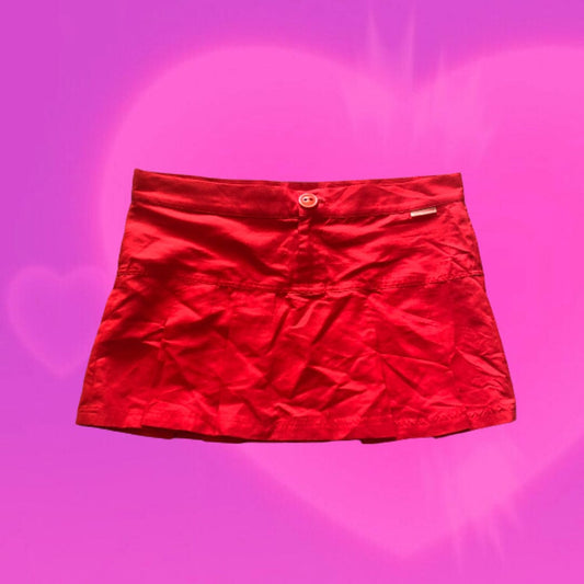 Paco Rabanne red mini skirt