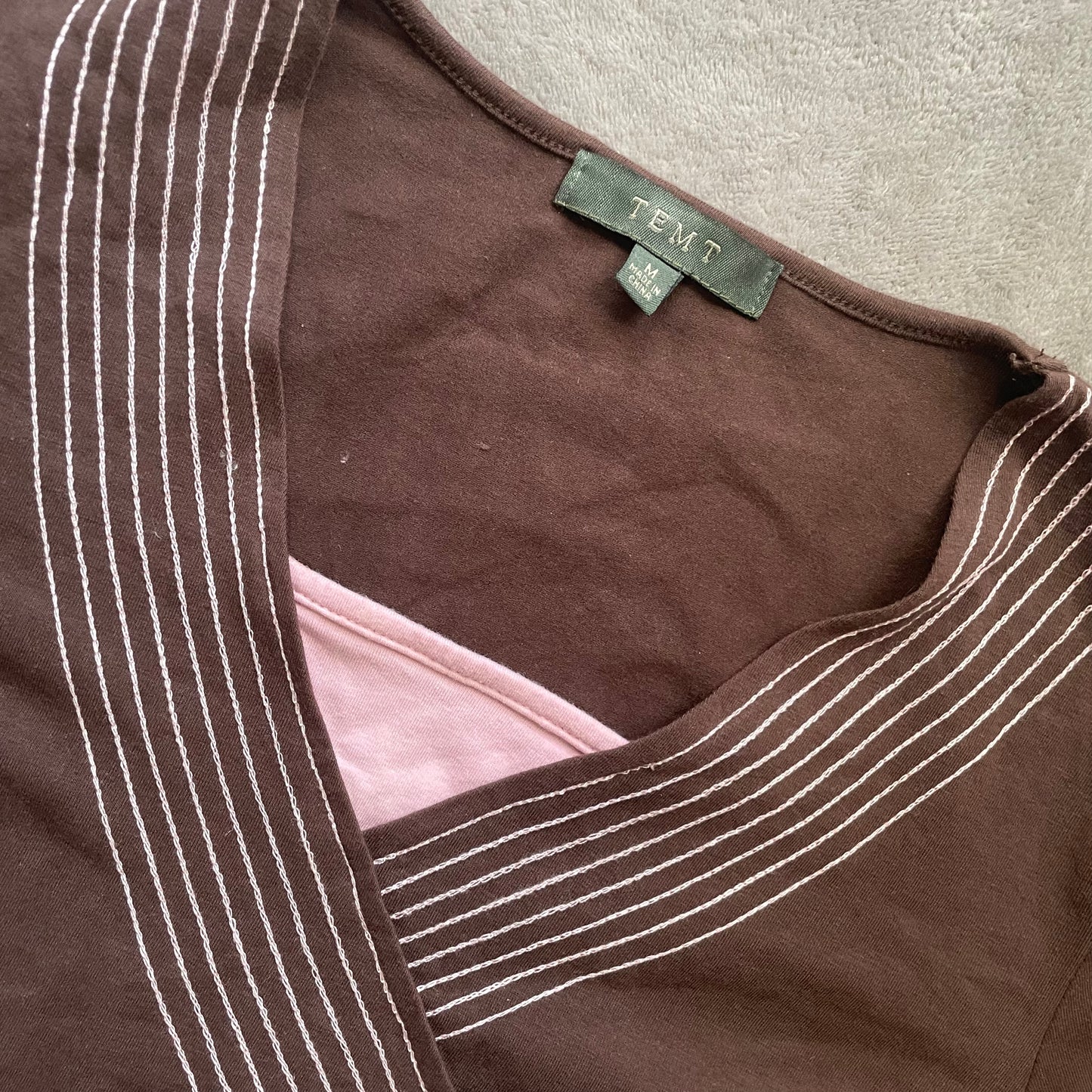 Temt brown and pink long sleeve