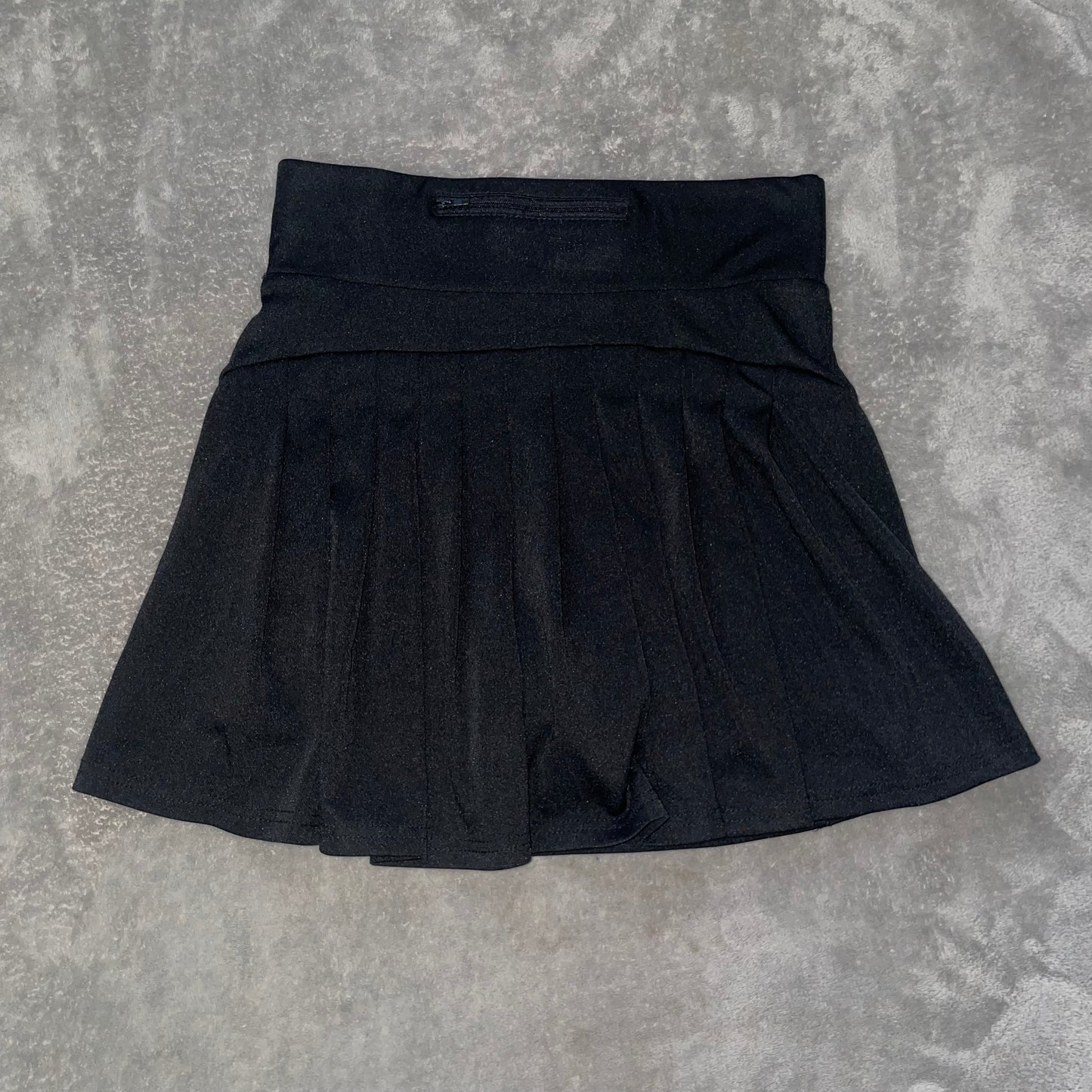 Black tennis mini skirt