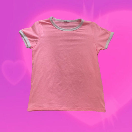 Plain pink baby tee