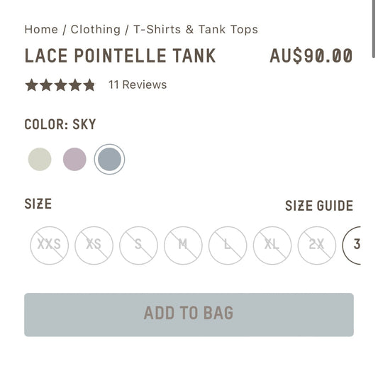 Skims lace pointelle tank top sky