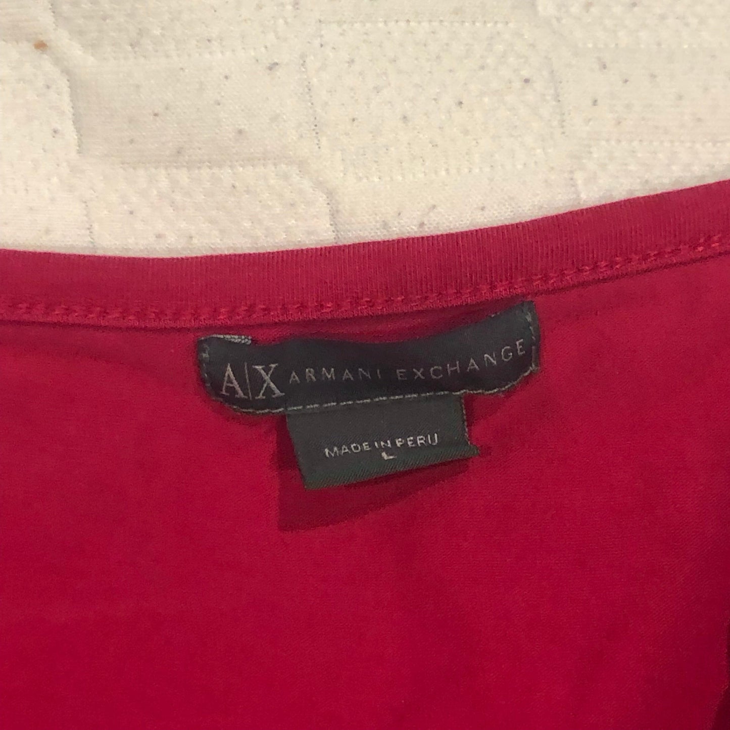 Armani Exchange tee with rhinestone logo