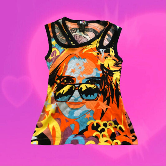 FunkiBeat abstract graphic tank top