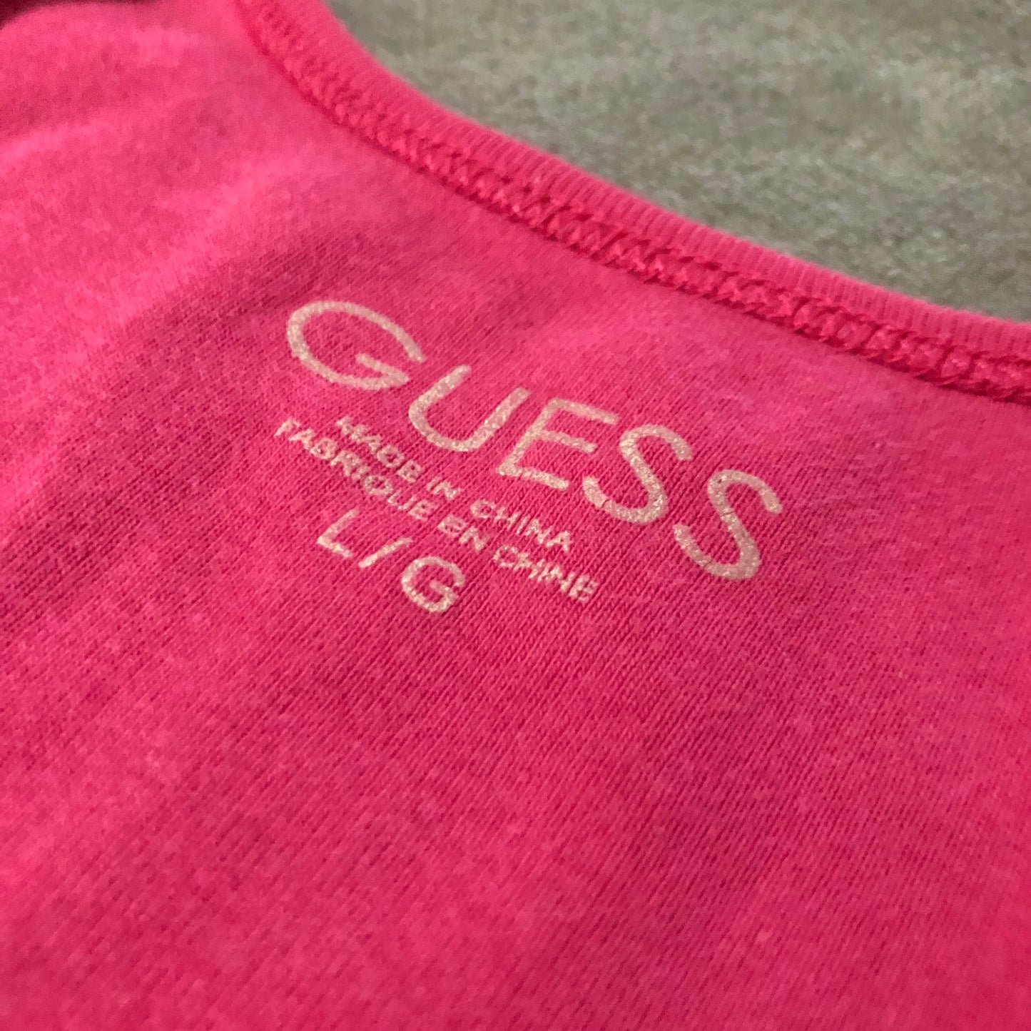 Guess rhinestone graphic tank top