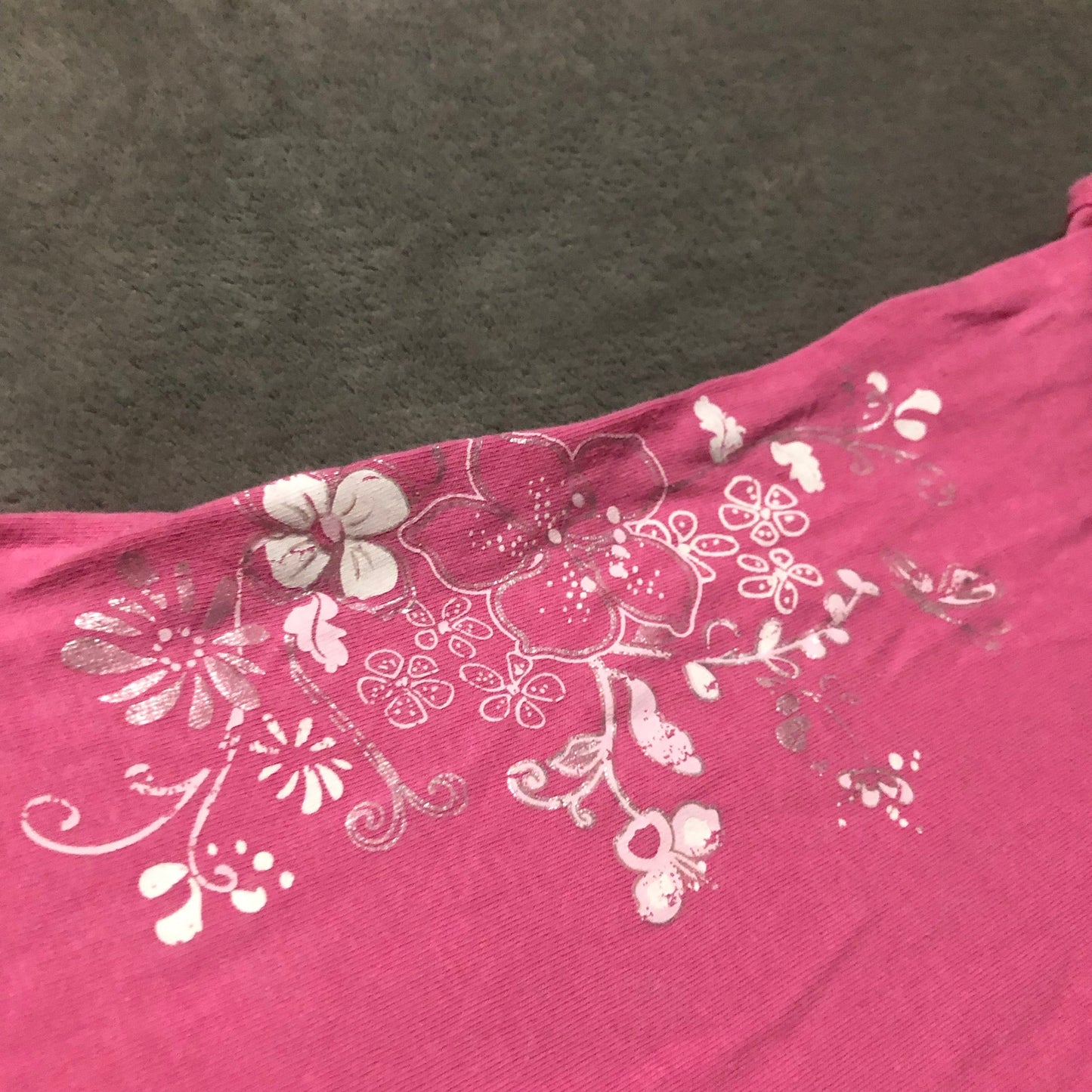 Pink floral design tee