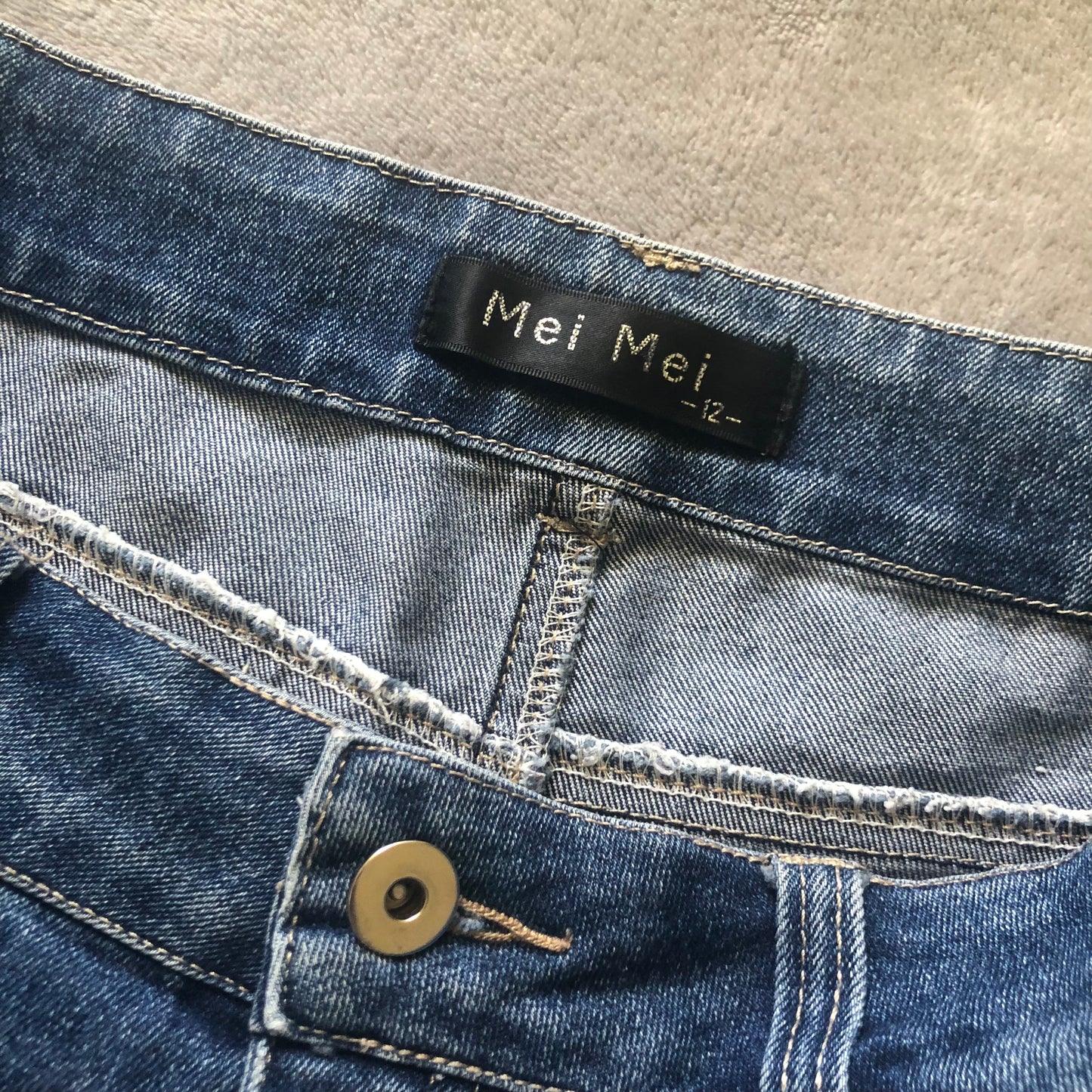 Mei Mei denim mini skirt