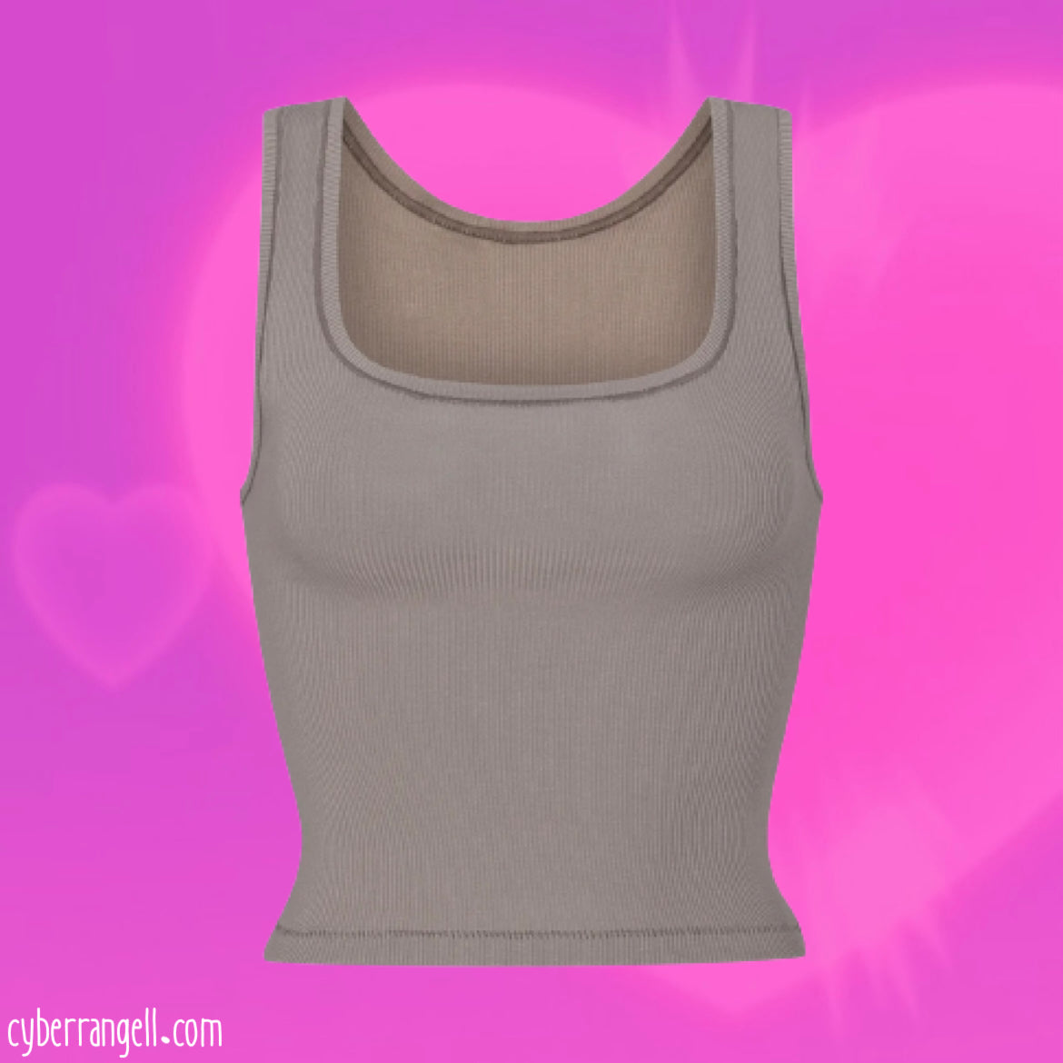 Skims cotton rib tank top in smoke